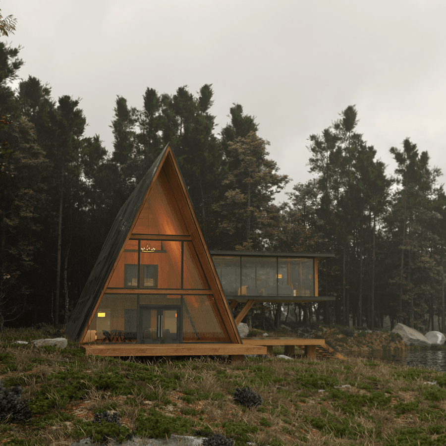 Exterior Vizualization – chalet in the wood